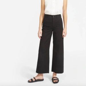 Everlane Women's Navy High Waisted Wide Leg Crop Jeans Size 16